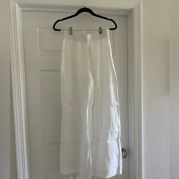 Assembly Label White Linen Pants - Picture 3 of 6